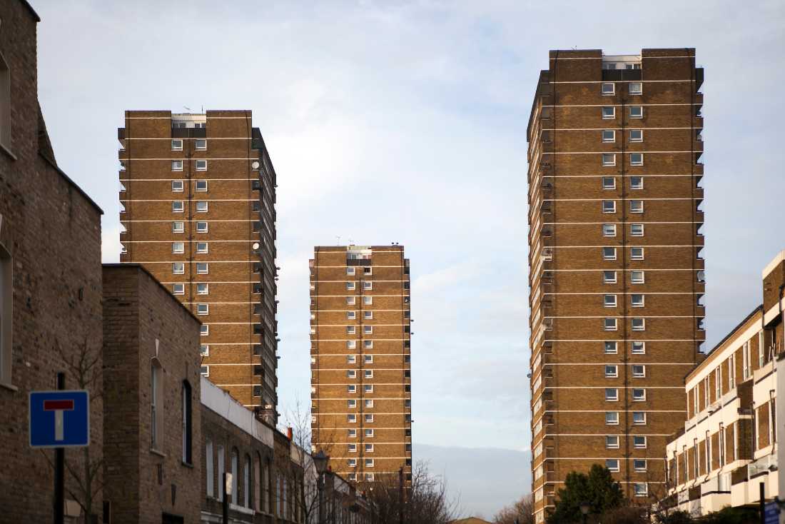 council flats grouped together somewhere in London