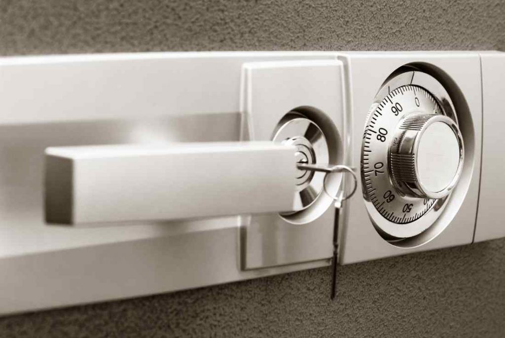 traditional safe with combination lock